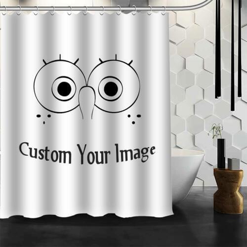 Shunqian Customized Shower Curtain Waterproof Polyester Fabric 6 Sizes Shower Curtain For The Bathroom With 12 Hooks