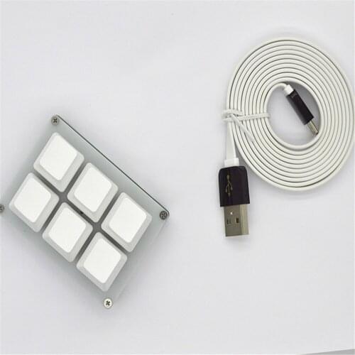 High Quality Mini 6key Keyboard DIY Custom USB Programming Shortcut Keys Copy Paste Mechanical Keyboard