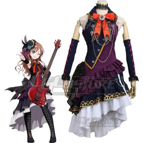 Bang Dream! Imai Lisa Cosplay Costume Anime Purple Dresses Christmas Halloween Free shipping CG165