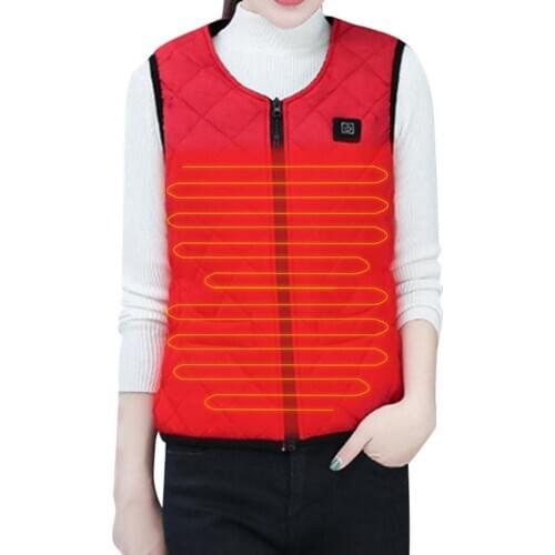 2020 Heated Vest New Style USB Electric Heated jacket Winter Feather Warm Hunting Jacket Cycling Vest Outdoor Hiking