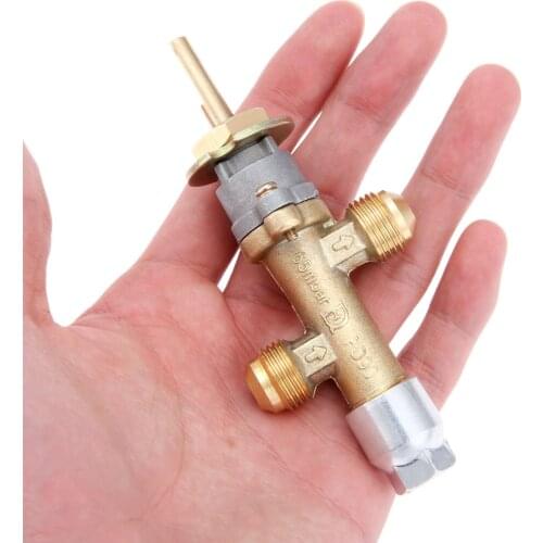 1kit Gas Grill Heater Fire Pit Fireplace Propane Gas Control Valve Safety Valve With Inlet And Outlet 5/8inch 6mm Valve Shaft