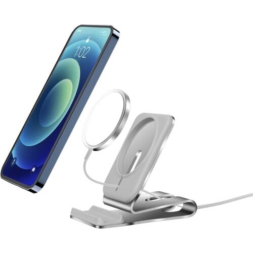 2-in-1 Phone Stand Charger Dock For IPhone 12 Mini Wireless Charger Stand Charge Pad Desk Holder Accessories