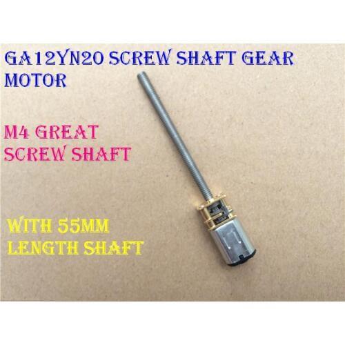 50PCS GA12YN20 M4 Great Screw Gear Motor Micro Thread Motor DIY Miniature DC Motor With 55mm Length Shaft