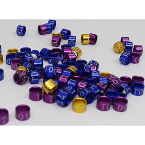 13MA 50 Pcs Mix Color Bird Foot Ring Bands Clip on Leg Rings for Pigeon Dove Chicks Bantam Quail Lovebirds Finch Small Poultry