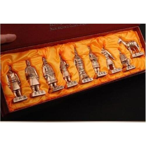 Nine sets The factory sells the decorations of Qi figurines directly warriors horses Wind Resin decoration 9PC SET crafts