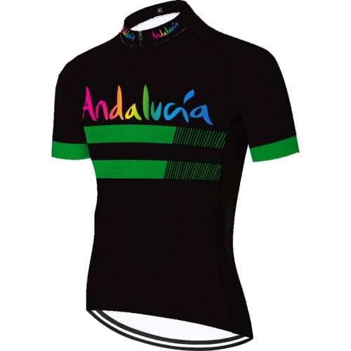 Andalucia Mallots Camiseta Masculino Equipamento Masculina Camisa Maglia Uomo Mallot Ciclismo Hombre Verano Jersey Maillot Velo