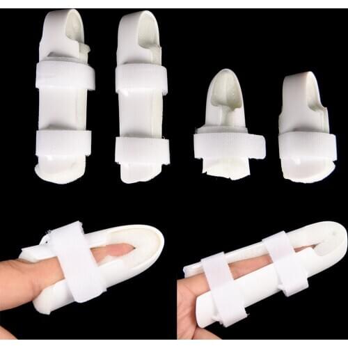 4 Sizes white Mallet DIP Finger Support Brace Splint Joint Protection Injury Protector