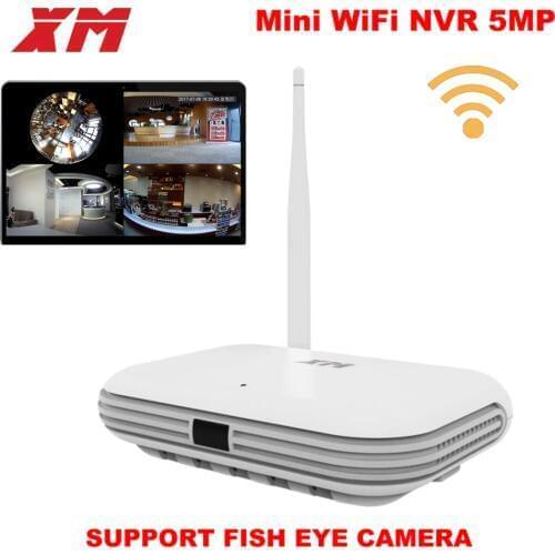 XM JPN1-W 5MP/4MP/3MP 360 degree panoramic VR 4CH smart WIFI mini NVR support ONVIF P2P wireless network IP camera
