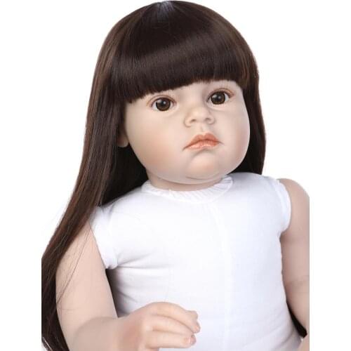 Big size 70cm reborn toddler silicone baby doll vinyl realista bebes reborn like 1 year girl baby doll toys gift for child