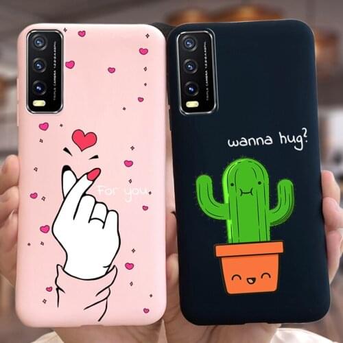 For Vivo Y20 Y20i Y20s Y20G Case Cute Candy Painted Soft Silicone Phone Cases For Vivo Y12s Y11s Y20 Y20i Y20s Y20G Cover Bumper