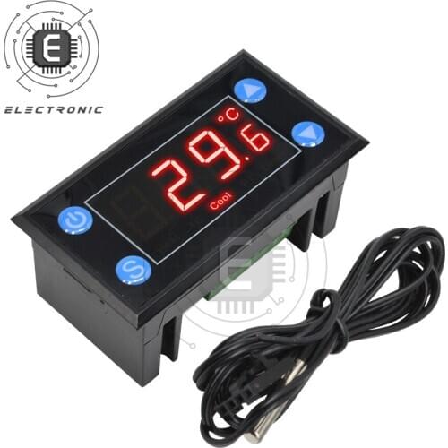 W1211 AC 110-220V Digital Temperature Control Regulator Incubator Thermostat Aquarium LED Display Thermostat With Heat/Cooling