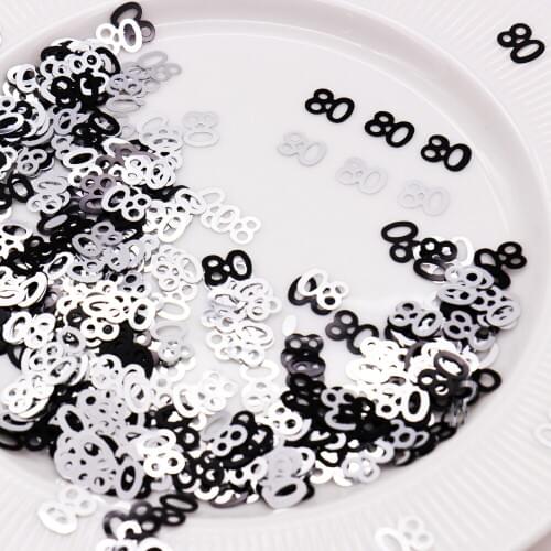 Digitals Confetti Birthday Party Numbers Figures Sprinkle MetallicTable Scatters Wedding Party Decoration Christmas Decorations