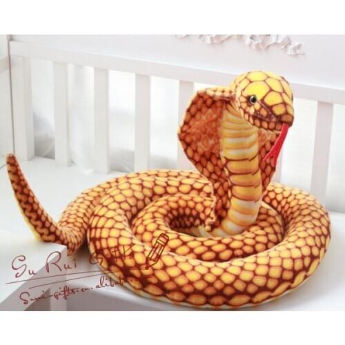 Long plush snake toy big new gold snake doll gift about 250cm 0903