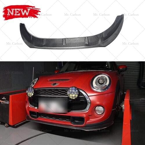 DUELL AG STYLE FRONT LIP FOR MINI F56 COOPER S CARBON FIBER FRONT SPLITTER TRIM BODY KIT TUNING PART F56 BUMPER BOTTOM LIP