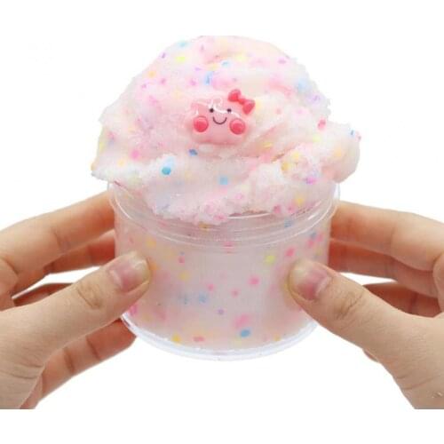 Fluorescent Could Slime Fluffy Glow In Dark Polymer Clay Charms All For Slime Supplies Luminous Glue Plasticine Antistress Toys