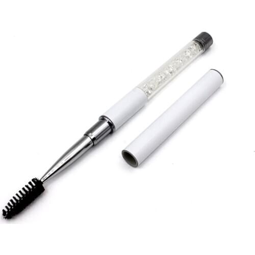 Crystal Rhinestone Handle Eye Beauty Brushes Eyelash Eyebrow Brush Wand Mascara Applicator Makeup Tool