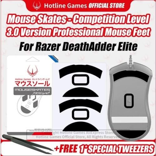 Hotline Games 3.0 Competition Level Mouse Skates Mouse Feet Pad for Razer DeathAdder Elite 0.28mm/0.6mm Thickness