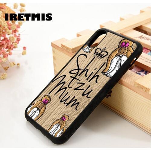 Iretmis 5 5S SE 6 6S Silicone phone case cover for iPhone 7 8 plus X Xs 11 Pro Max XR Shih tzu dog phrase puppy graphic puppy