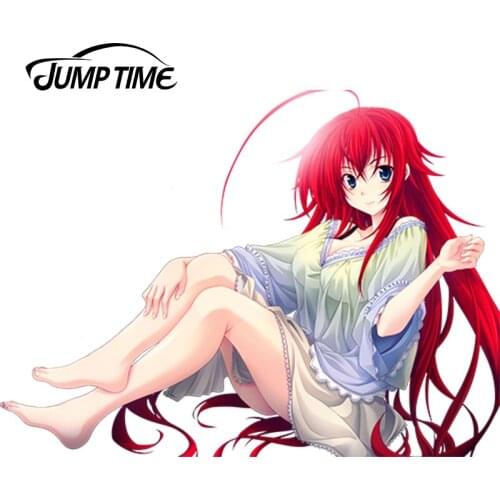 JumpTime 13cm x 9.5cm Car Motorcycle Decal Rias Gremory Hot Girl Car Sticker Rear Windshield Car Styling Racing