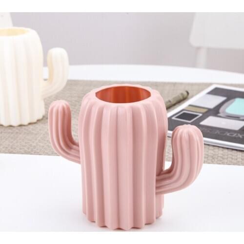 Cactus Vases Home Decor Plastic Desktop Organizer Pen Holder for Desktop Organizer Nordic Decoration Home Accessories