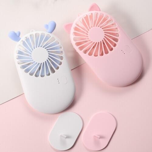 Cute Mini Portable Pocket Fan USB Charging Cool Air Hand Held Small Fans Household Electrical Appliances Desktop Electric Fan