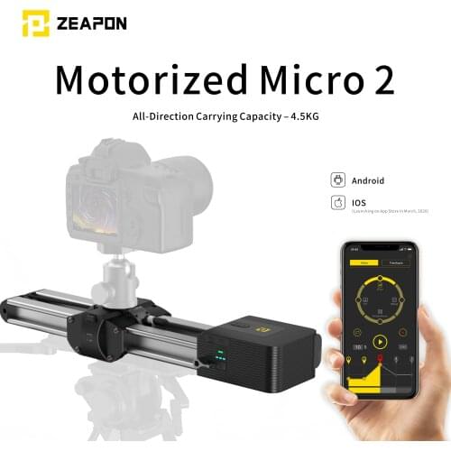In Stock ZEAPON NEW Micro 2 mini portable ultra silent motor Motorized Camera Video Double Distance parallel Slider Macro Travel