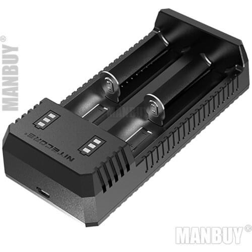 2020 New NITECORE UI2 Portable Dual-Slot USB Li-ion IMR Battery Charger Outdoor Charging FOR 14500 18650 CR123 18350 22650 26500