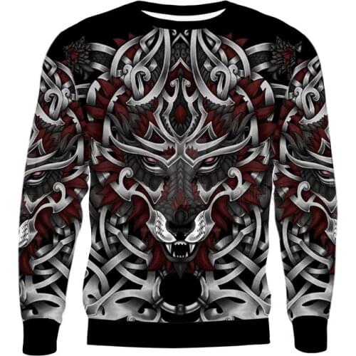 New Fashion Men Women 3D Printed Viking Tattoo Sweatshirt Sleeve T Shirt Sport Pullover Tops Tees v8