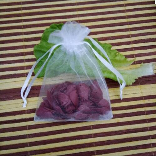 New 11sizes 100pcs/ 13x18cm White Organza Gift Bags Jewelry Packaging Gifts Drawstring Bags Apply to Wedding/Birthday/Party