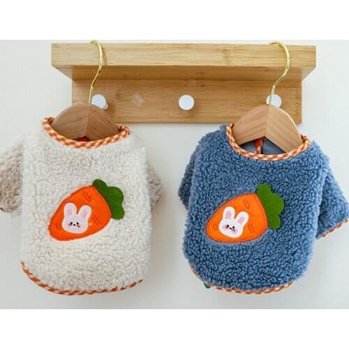 Dog Clothes Cute Animal Printed Coral Fleece Printed Pet Warm Sweater Coat Yorkies Chihuahua Pug Jacket