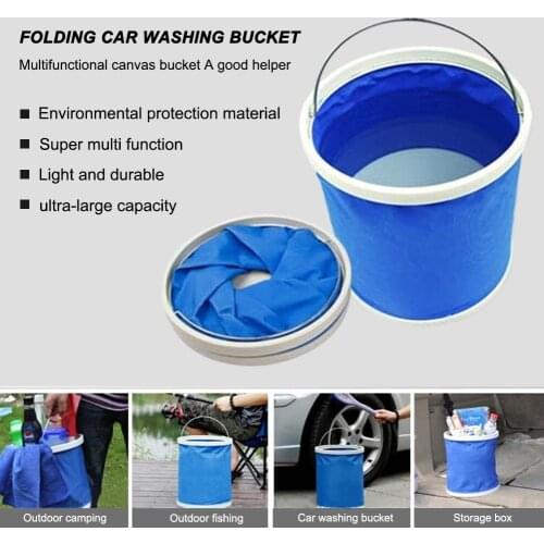Portable Water Bucket Foldable Outdoor Travel Camping Hiking Fishing Water Storage Container Drinking Picnic Barrel