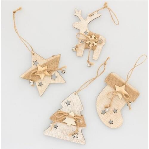 Christmas Tree Decoration Ornaments Christmas Decoration Wooden Pendant 2021 New Year Decoration Christmas Gift Natale Noel