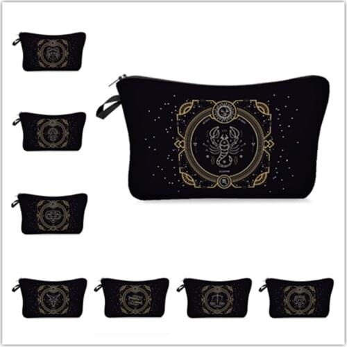 Party Decoration Twelve Constellation Printing Makeup Wedding Decoration Bridesmaid Gift Exclusive Constellation Storage Bag