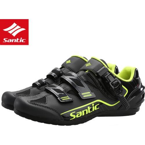 Santic Cycling Shoes New Design Professional Men MTB Road Bike Shoes Rubber Anti-slip Lockless Bicycle Shoes Zapatillas Ciclismo