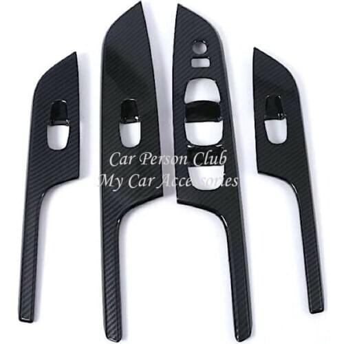 Interior Door Window Glass Lift Control Switch Button Panel Cover Trim For Nissan Navara NP300 LHD 2017-2020 Car Accessories
