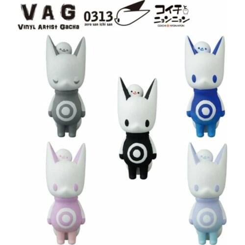 Japan MEDICOMS Gashapon Capsule Toys Designer Toys Monsters Table Ornaments Decoration Model VAG Fox Cat