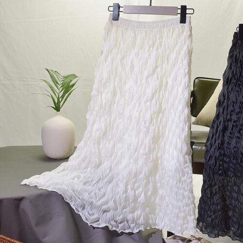 2020 Spring New Arrival Special Pleated Skirt High-waist Vintage Skirt Soft & Comfortable Fairy Chiffon Skirt Free Shipping