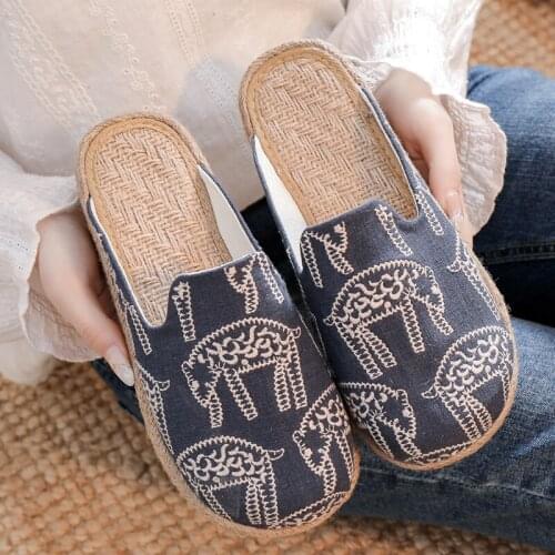 Ladies Asakuchi College Wind Cute All-match Baotou Womens Slippers Womens Outerwear Cloth Shoes Breathable Fisherman Shoes