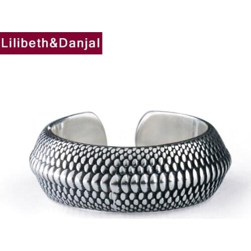 Snake Scale Undefined Pure 925 Sterling Silver Gifts Men Women Adjustable Ring Jewelry 2020 New Luxury Designer Bijoux Femme R41