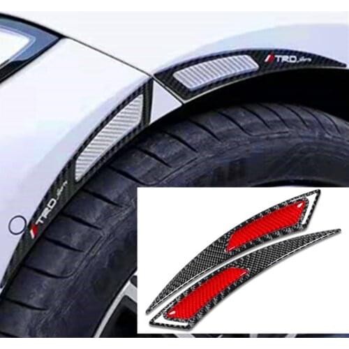 Carbon Fiber Car Wheel Bumper Anti-Collision Protection Strip For BMW Benz Honda Volkswagen Toyota 2PCS