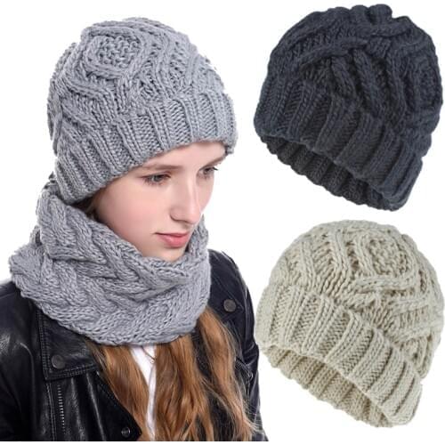 2019 Fashion Knit Beanie Hat Winter Hats For Women czapka zimowa gorros mujer invierno bonnet Warm Cap Girls muts czapka zimowa
