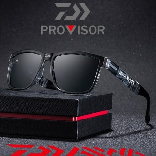 2020 Daiwa Men Fashion Fishing Sunglasses Outdoor Mountaineering Frame Colorful Polarizer Driving Goggles Polarized Sunglasses