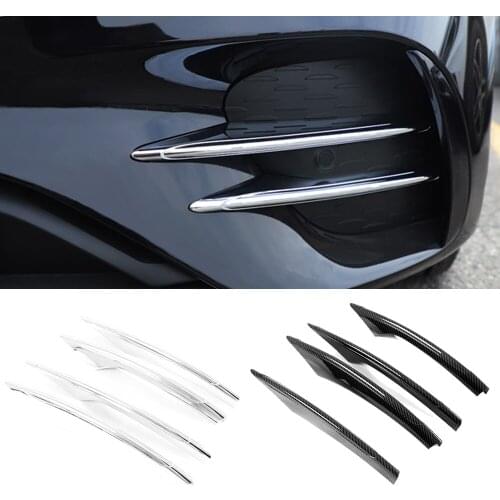 4x ABS Chrome Front Fog Light Cover Trim for Mercedes Benz E-Class W213 E200 E300 E43 2021 AMG Refit