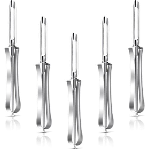 5 Pcs Stainless Steel Peeler Kitchen Vegetable Peeler Fruit Peeler for Home Kitchen Carrots Potatoes Peeling Tools