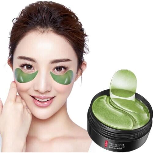 60pcs Seaweed Eye Mask Lighten Dark Circles Nourishing Moisturizing Anti-puffiness Hydration Eye Patches Eye Skin Care