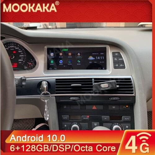 8+128GB Android 9 For Audi A6 2005-2009 Car GPS Navigation Streaming Media Multimedia Player Head Unit Auto Radio