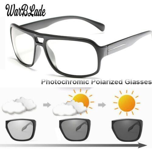 WarBLade Brand Intelligent Photochromic Polarized Sunglasses Men Day Night Driving Goggles Chameleon Discoloration Sun Glasses