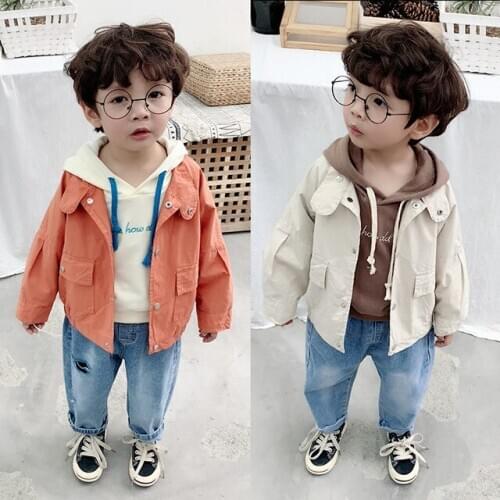 Childrens' Jackets Fashion Casual Turn-down Collar Jacket for Boy 2 3 4 5 6 Years Toddler Boys Clothes Spring Autumn Coat 2019