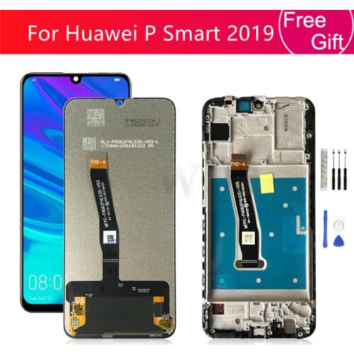 For Huawei P Smart 2019 LCD Display Touch Screen Digitizer Assembly with Frame Replace+Tools