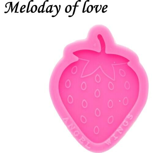 Glossy Silicone Resin Strawberry shape Socket Mould DIY for Badge Reel Mold Epoxy Making Jewelry DY0667